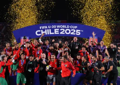 المنتخب الوطني المغرب  U20 بطل العالم لكرة القدم لأقل من 20 سنة في الشيلي 2025 