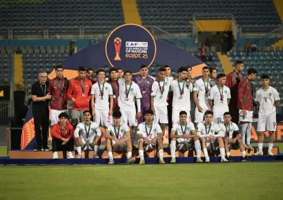 المنتخب الوطني المغربي لكرة القدم لأقل من 20 سنة في المركز الثاني في بطولة كأس أمم إفريقيا U20، مصر 2025 